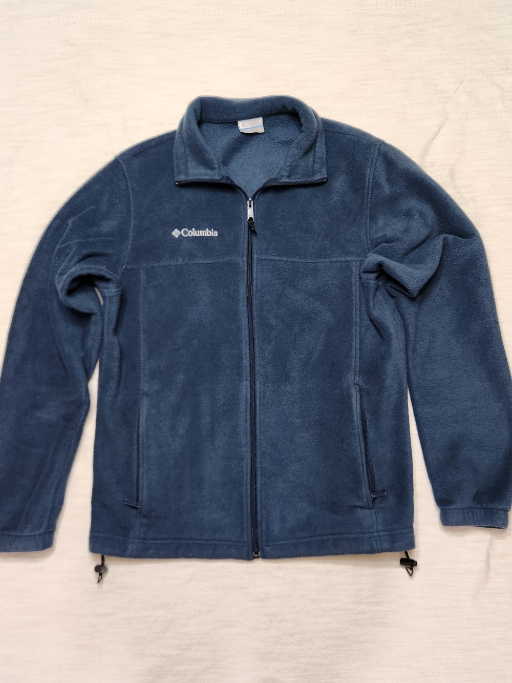 Columbia Men's Full-Zip Fleece Jacket - Navy Blue Size Medium